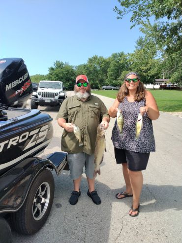 Anglers enjoying their Stockton Lake catch